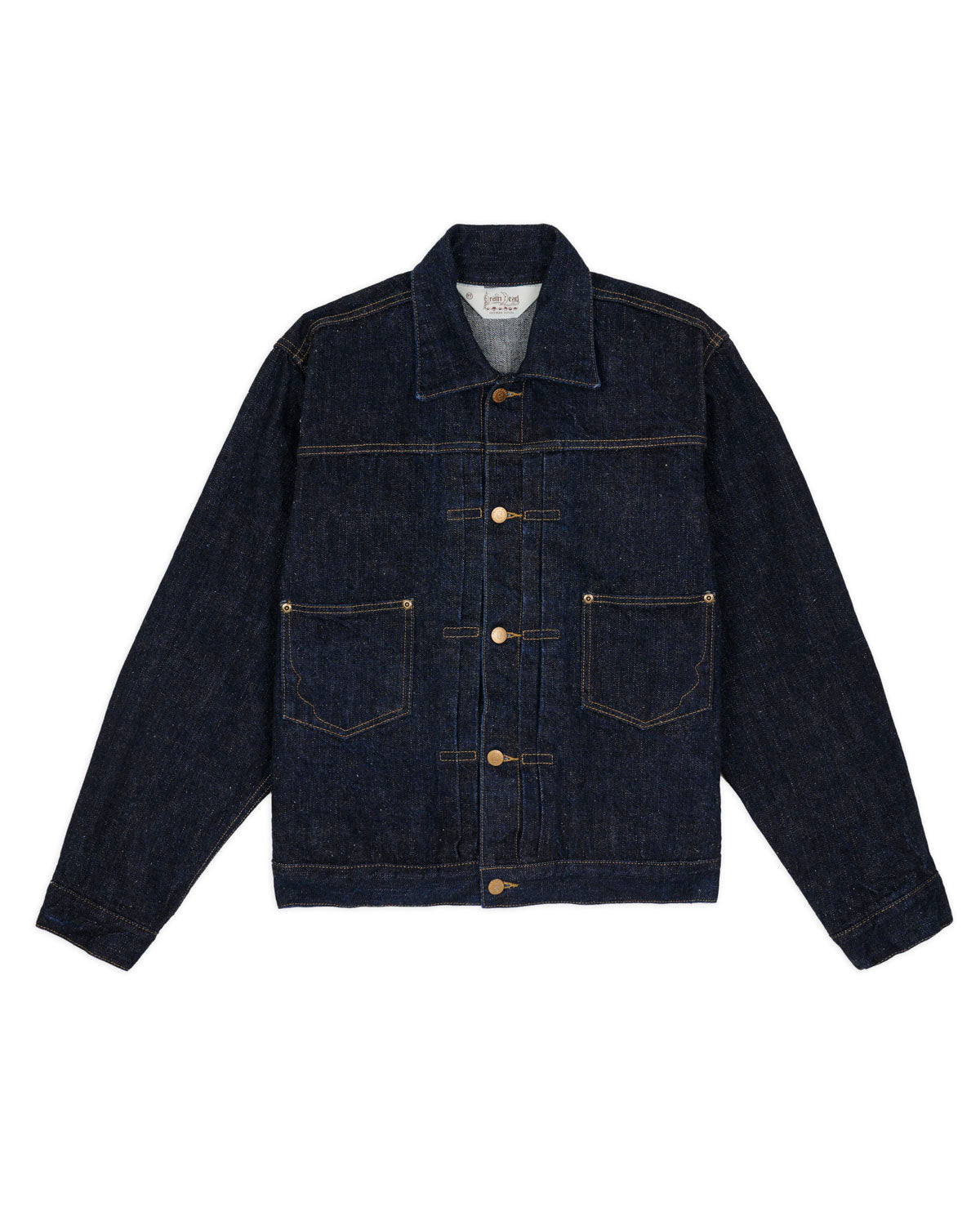 15.5oz Selvedge Denim Trucker Jacket - Rinsed Indigo