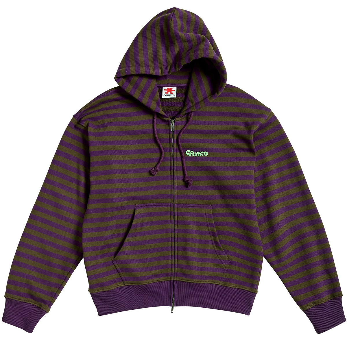 Jacquard Stripes Zip Up Hoodie