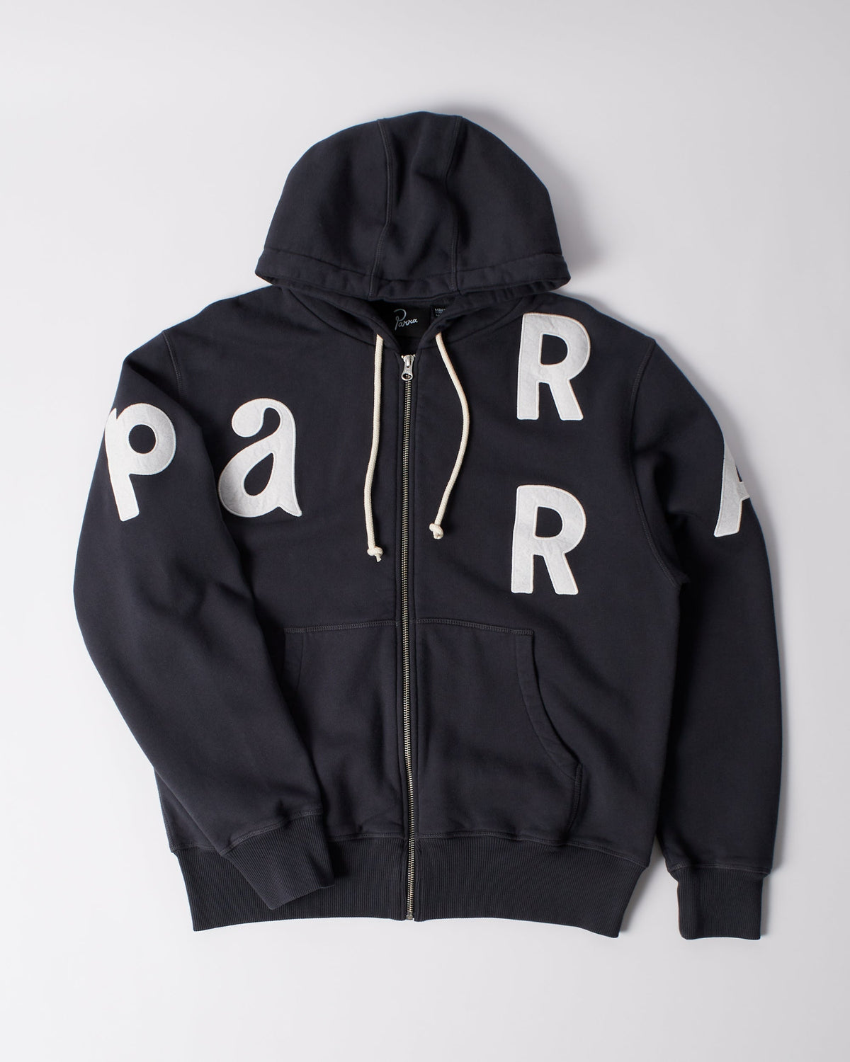 Word salad zip hooded sweatshirt