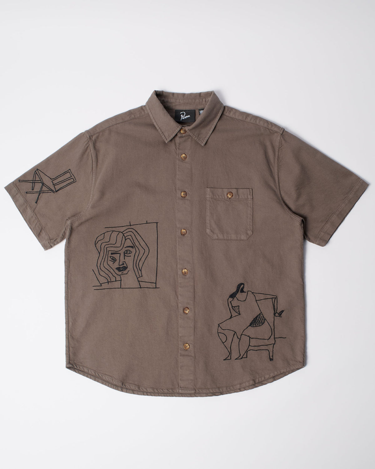 Crooked face short sleeve shirt