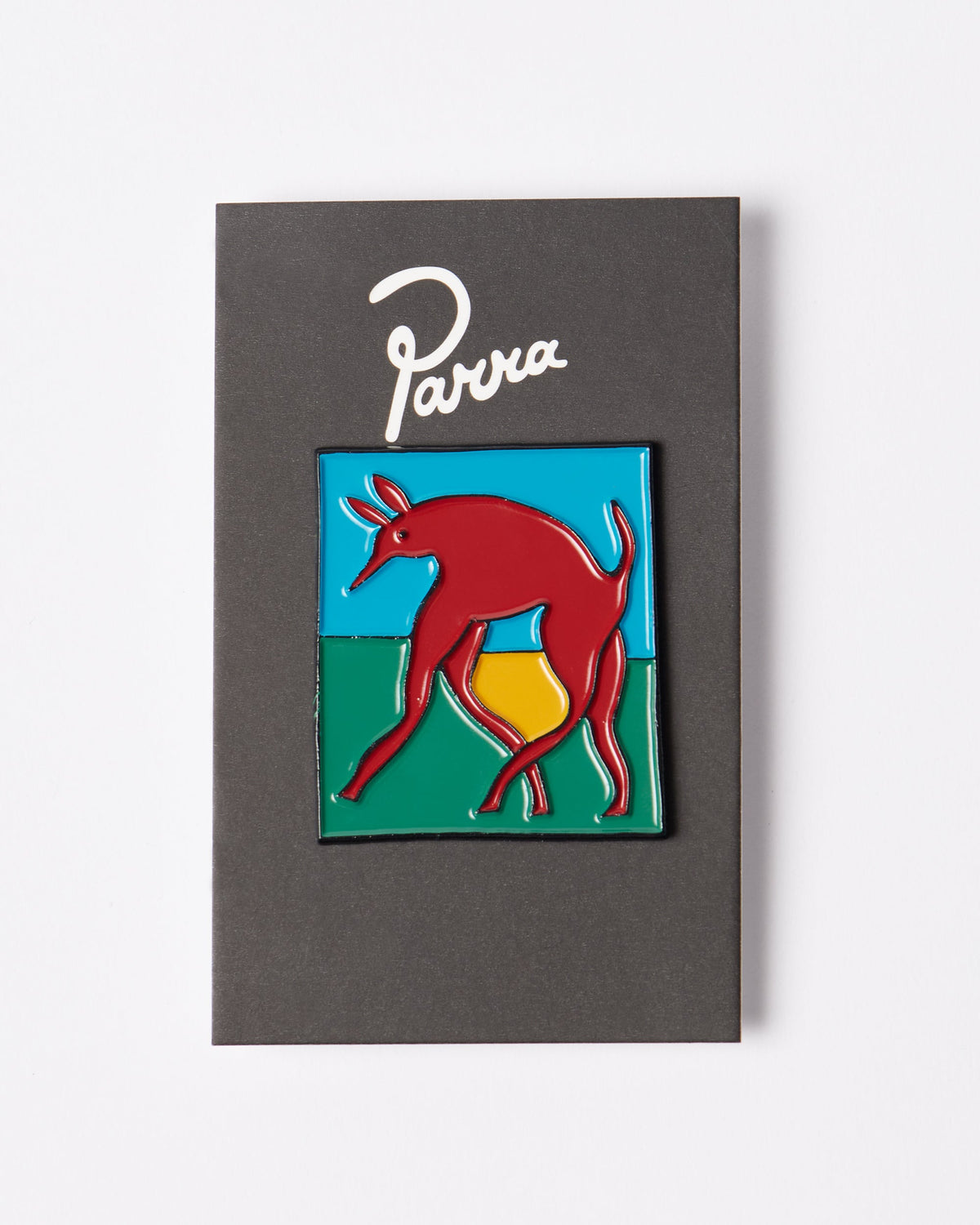 Bear dog hammer enamel pin
