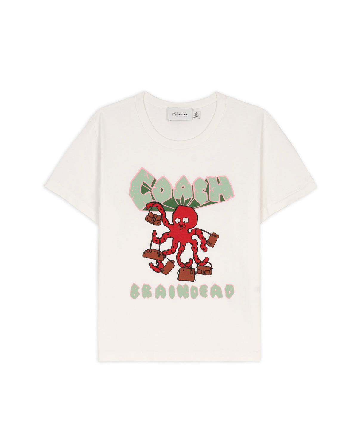Brain Dead x Coach Octopus Graphic 90s T-Shirt - White