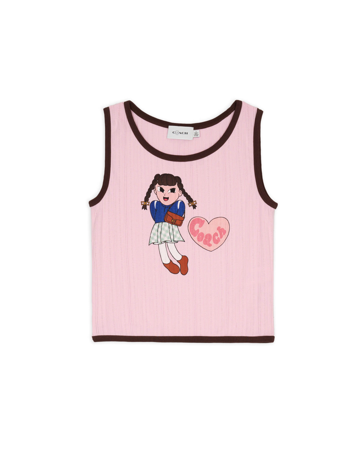 Brain Dead x Coach Pointelle Graphic Tank Top - Pink