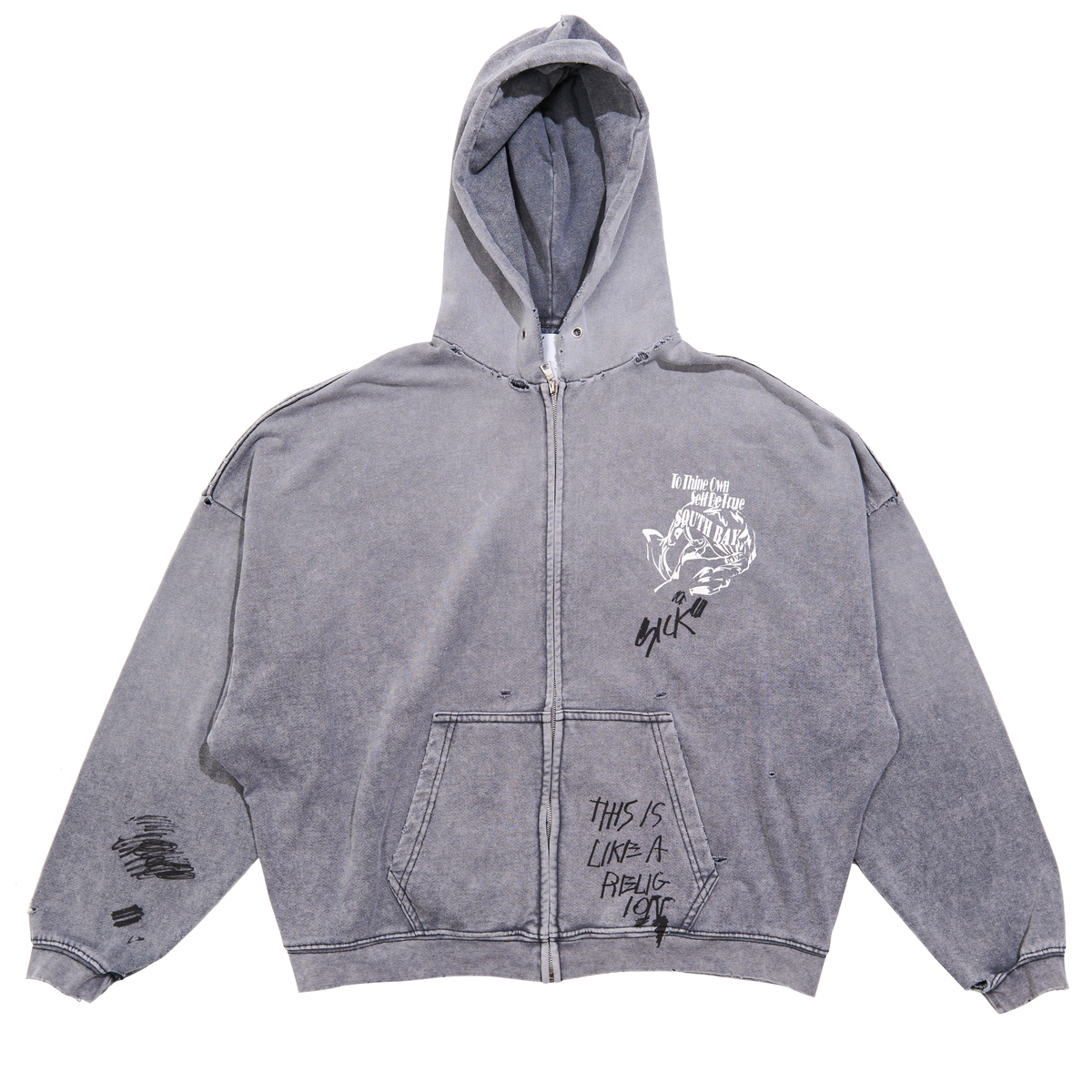 Carrying the message zip hoodie