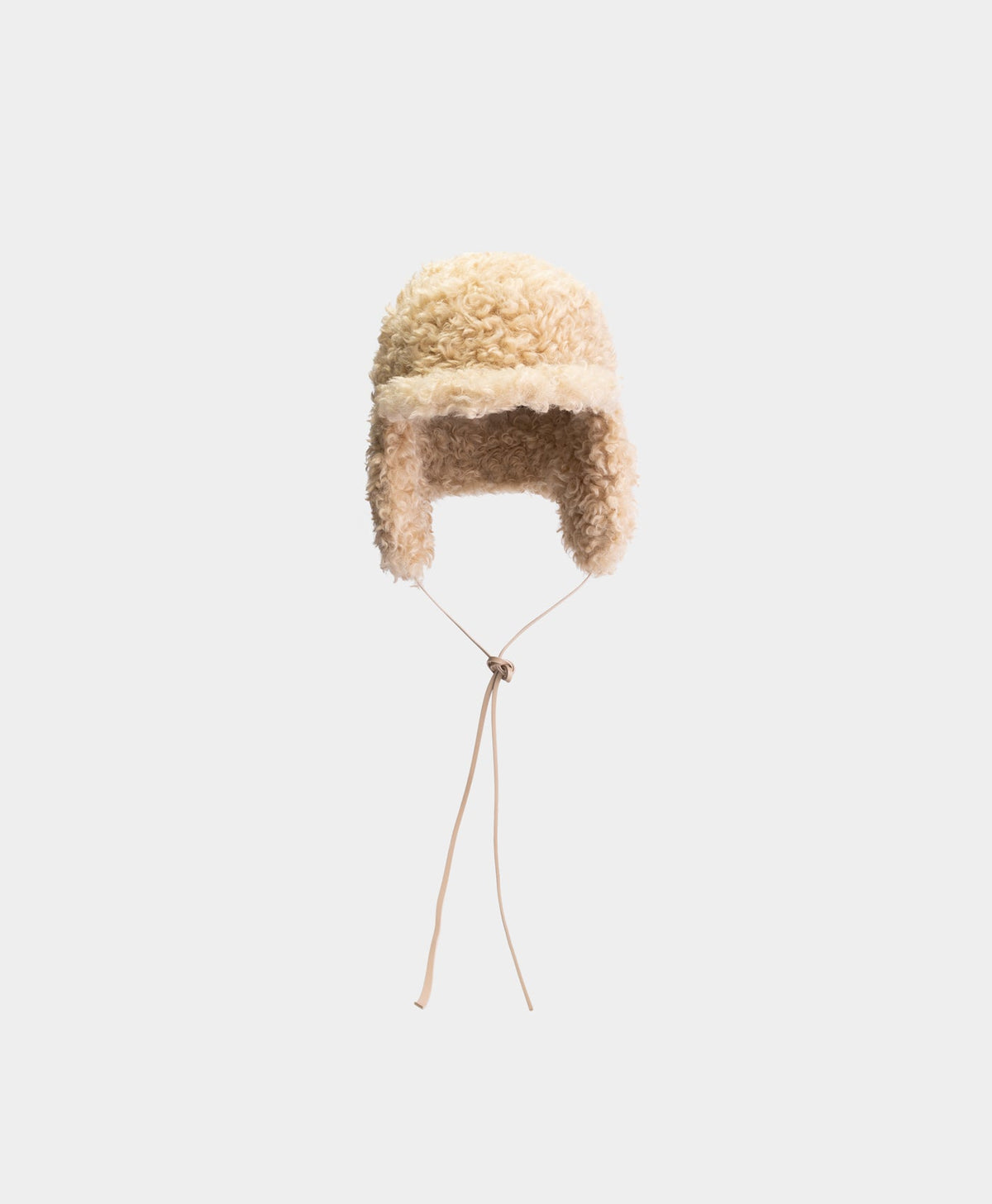 Travertine Beige Faux Fur Chapka