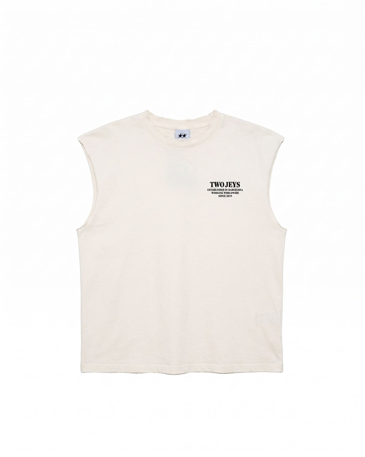 Heavyweight Silver Vintage White Sleeveless