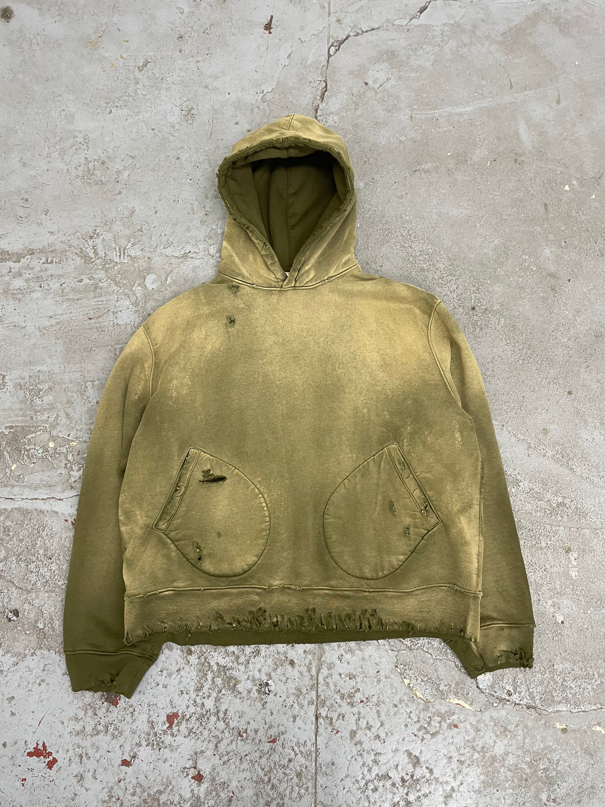 Classic 1930 hoodie aged military green