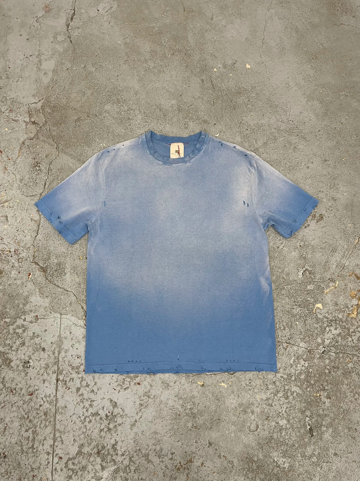 Oversized crop t-shirts aged powder blue
