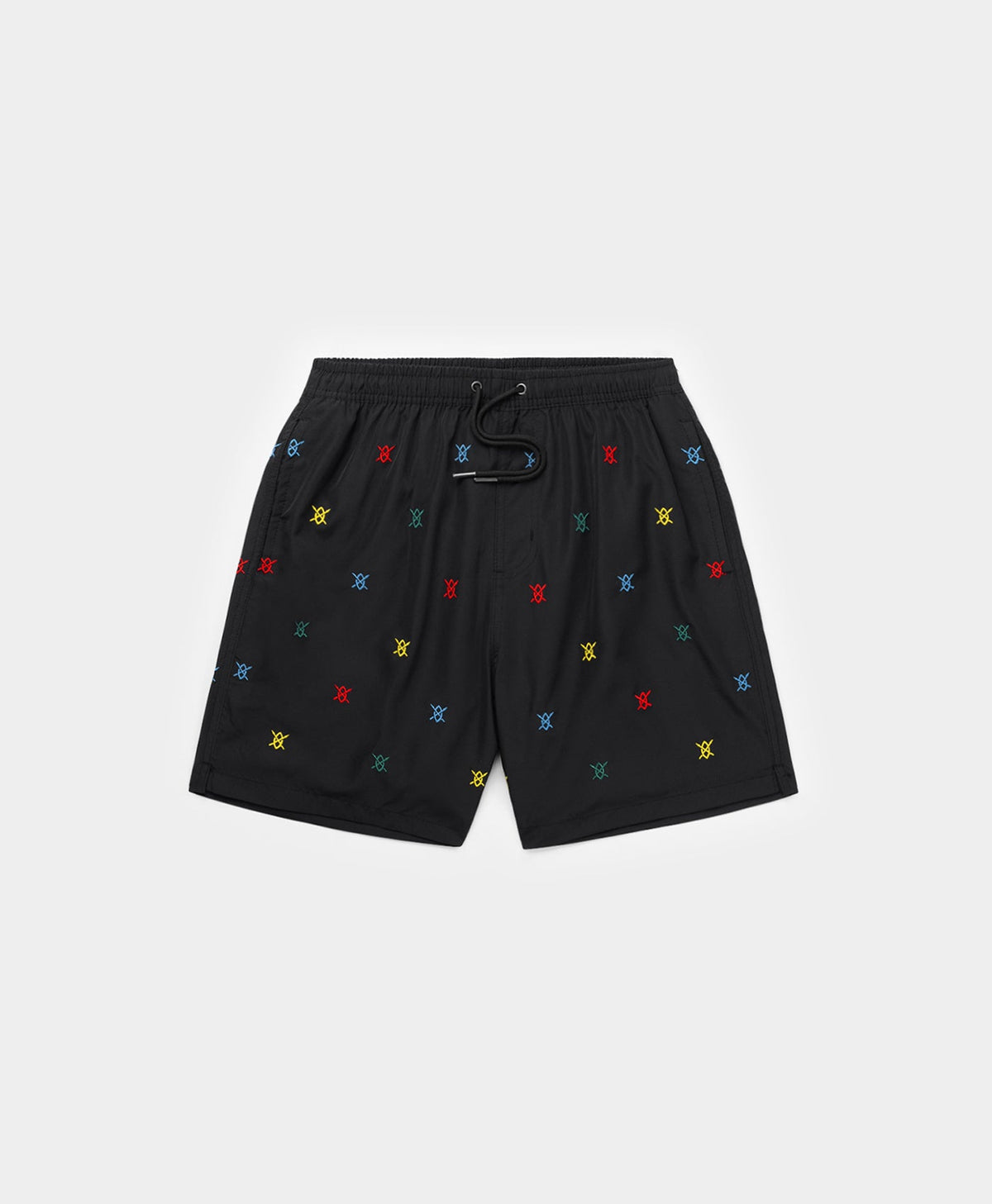 Black Multicolor Reshield Swim Shorts