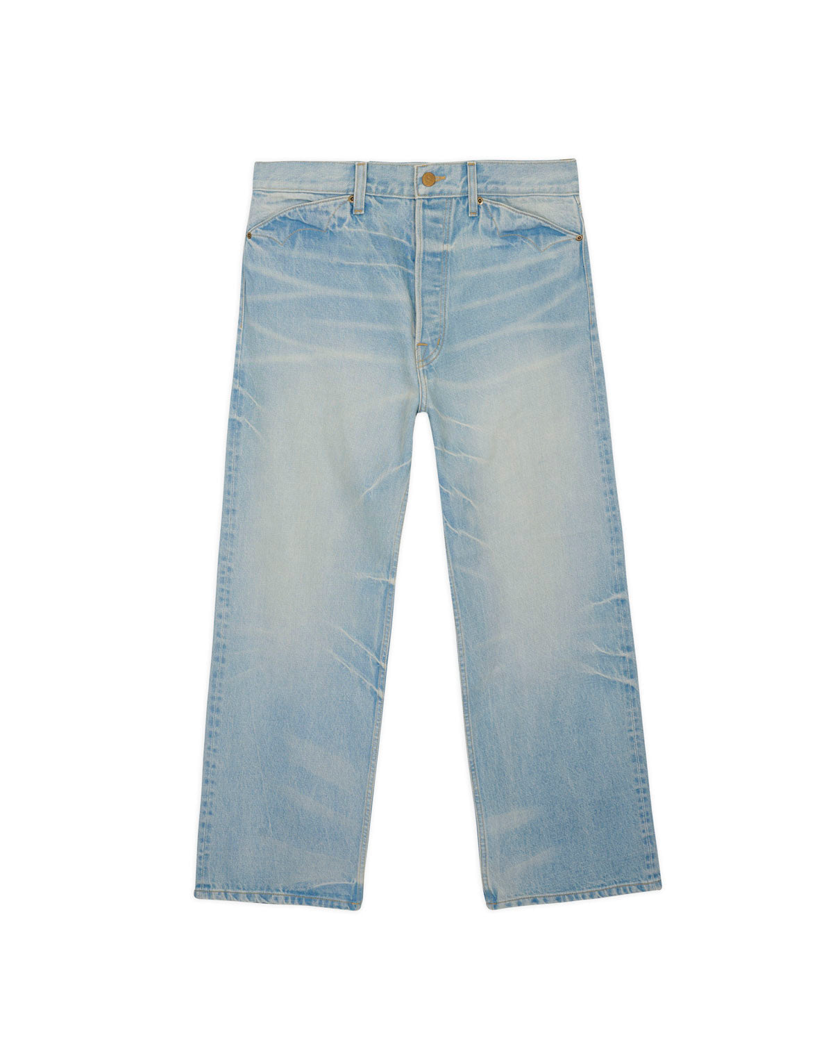 Type 00 15oz Selvedge Denim Pant - Light Washed Indigo