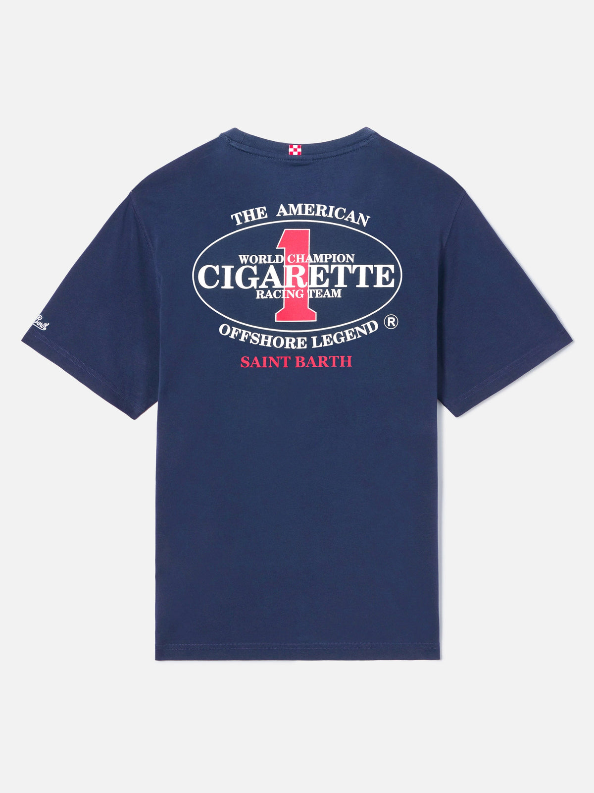 Blue Portland t-shirt with Cigarette Racing print | Special Edition