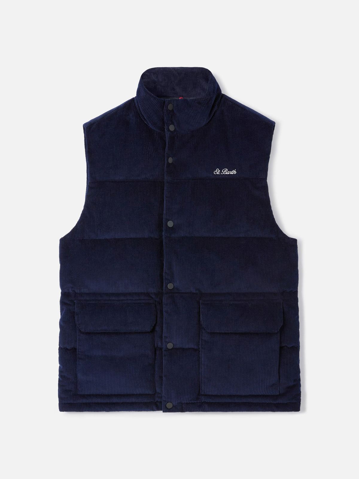 Down padded vest Thunder with in navy blue corduroy