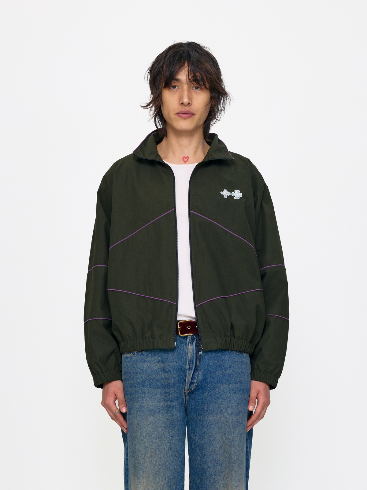 GREEN PURPLE UNISEX FOOTBALL JACKET