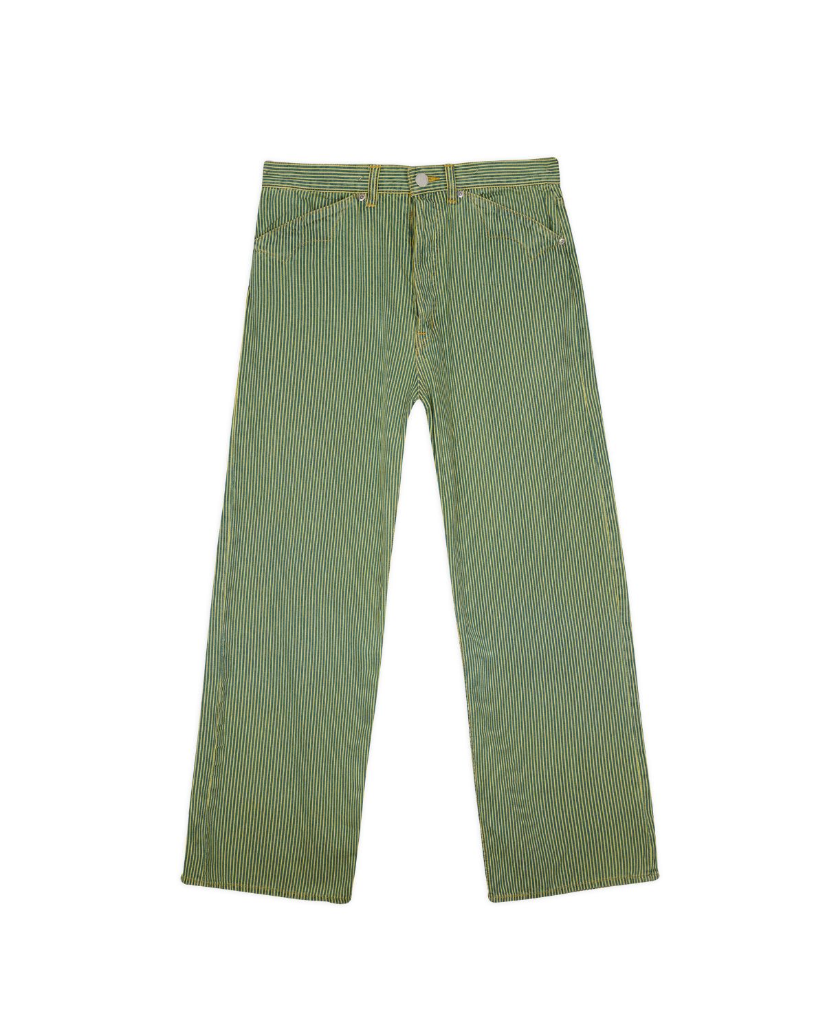 Type 00 Hickory Stripe Denim Pant - Green