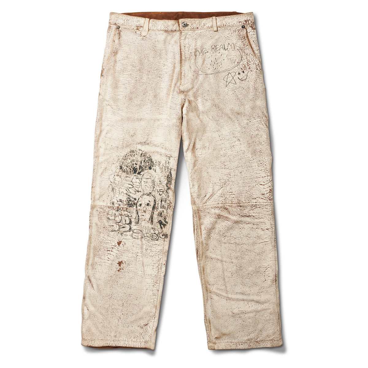 The realm painted suede pant