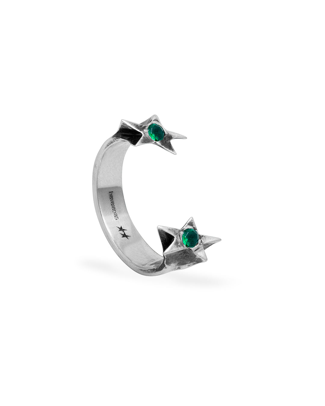 Splitted Icon Green Stone Toe Ring
