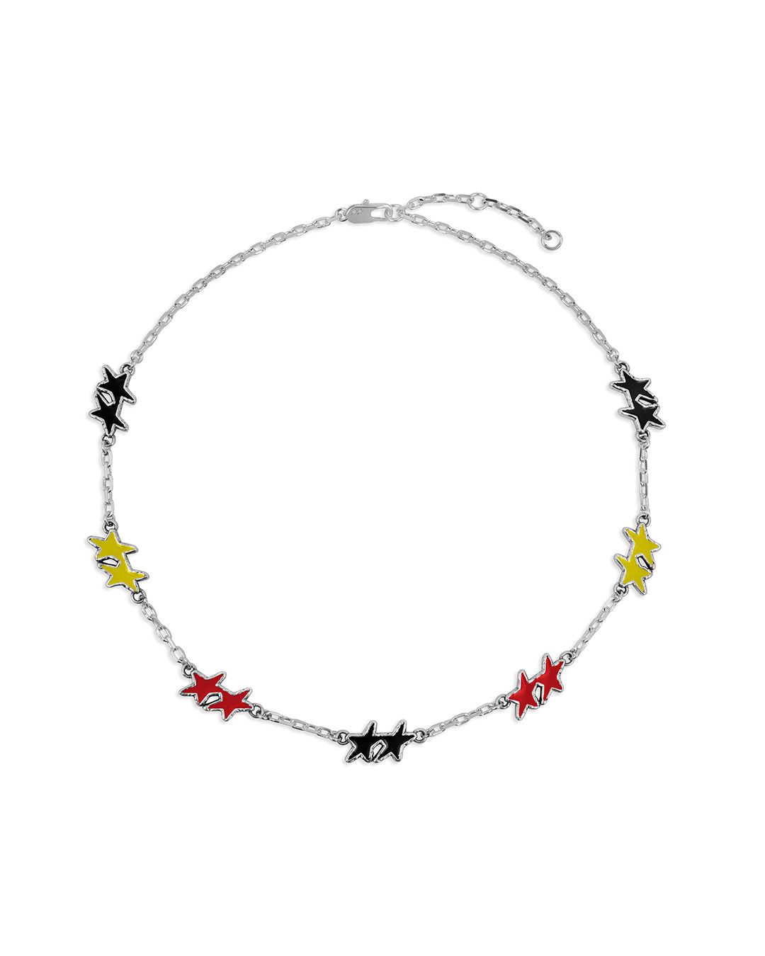 Melted Stars Necklace Black-Red-Yellow