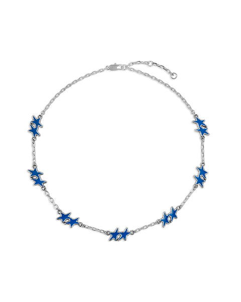 Melted Stars Necklace Blue