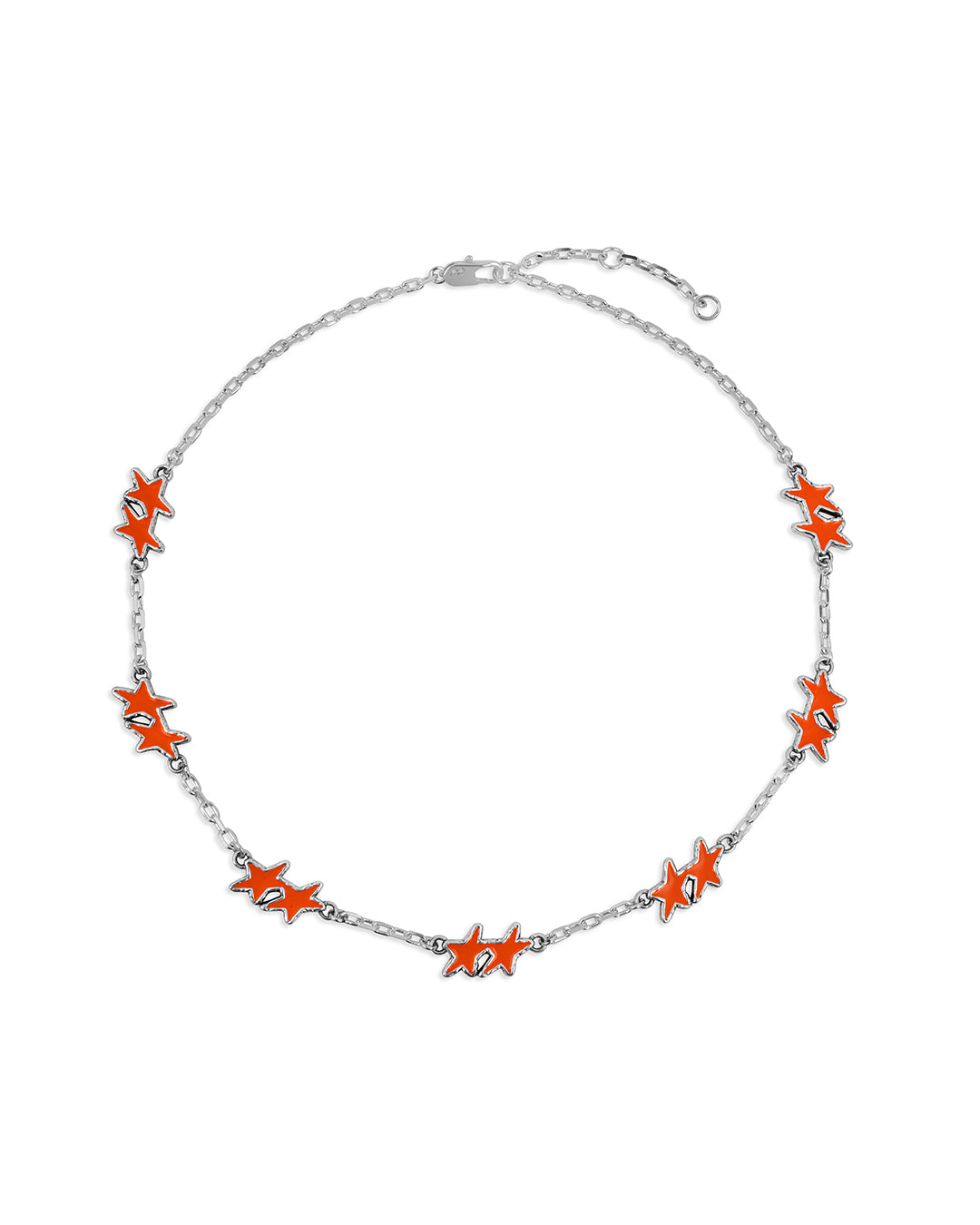 Orange Melted Stars Necklace