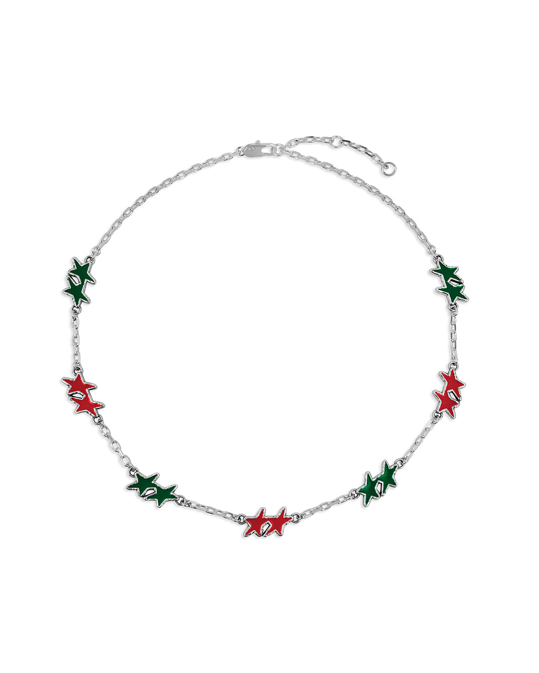 Melted Stars Necklace Red-Green