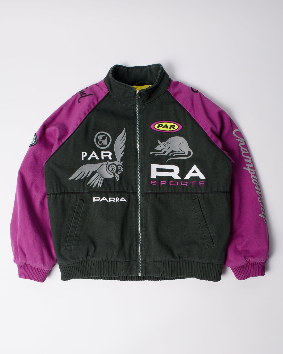 Owl meets rat racing jacket