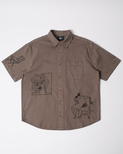 Crooked face short sleeve shirt