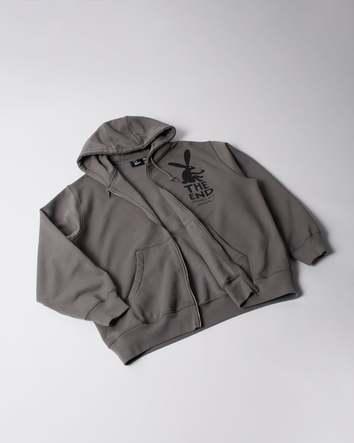 End the bunny zip hooded sweatshirt