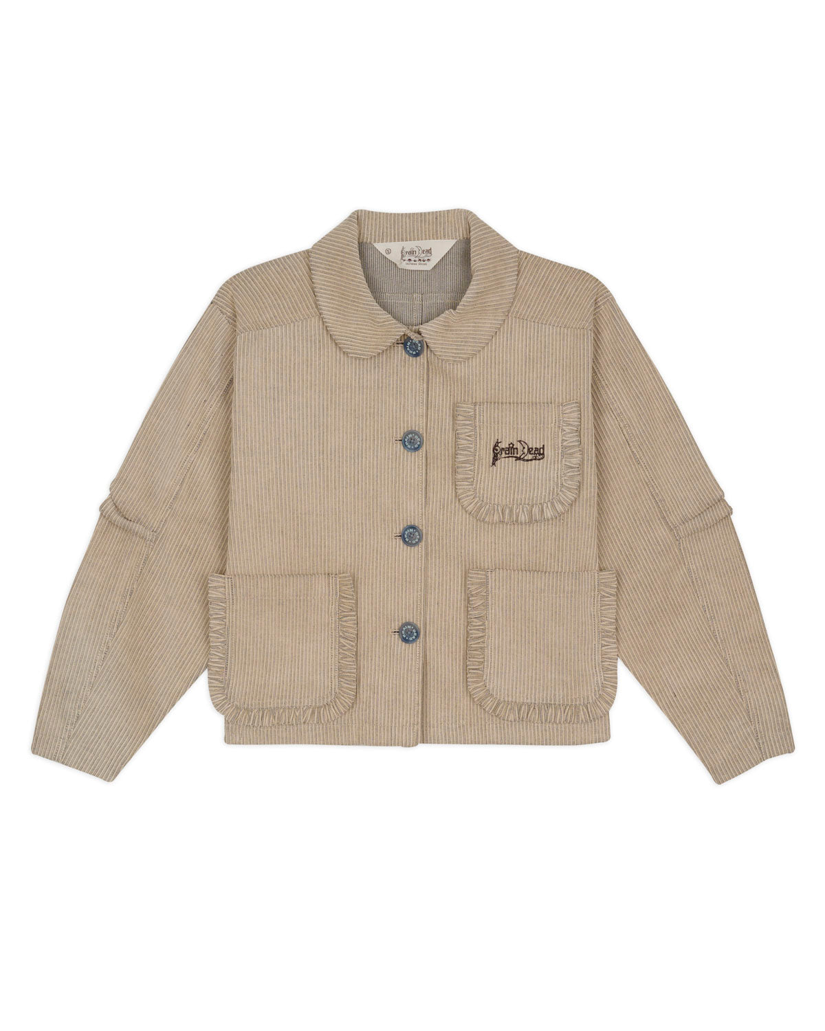 Boxy Ruffle Jacket - Natural