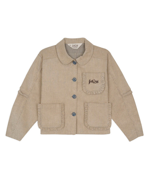 Boxy Ruffle Jacket - Natural