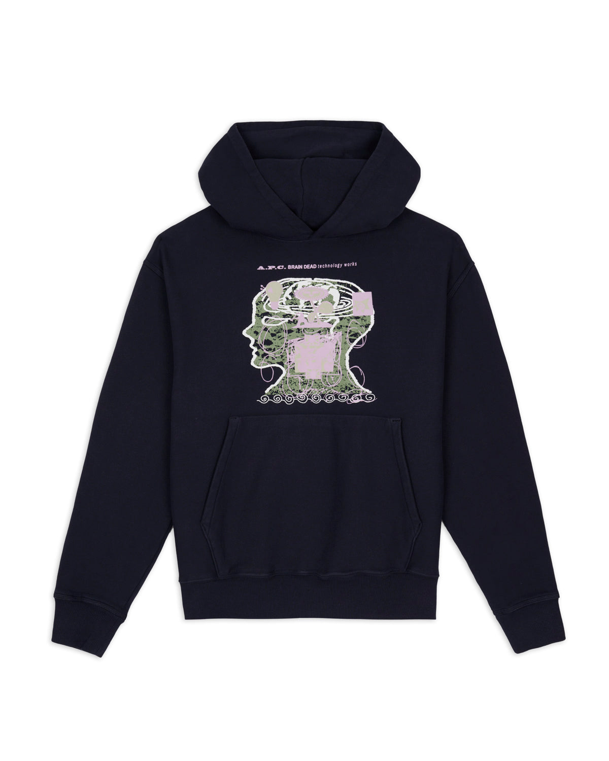 Brain Dead x A.P.C. Technology Works Hoodie - Deep Well