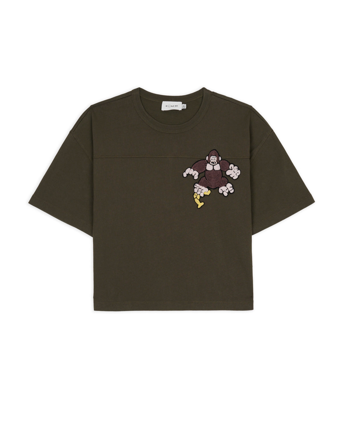 Brain Dead x Coach Cropped Football T-Shirt - Dark Grey