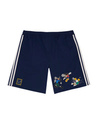 brain dead x disney x adidas embroidered mickey and friends track short - navy