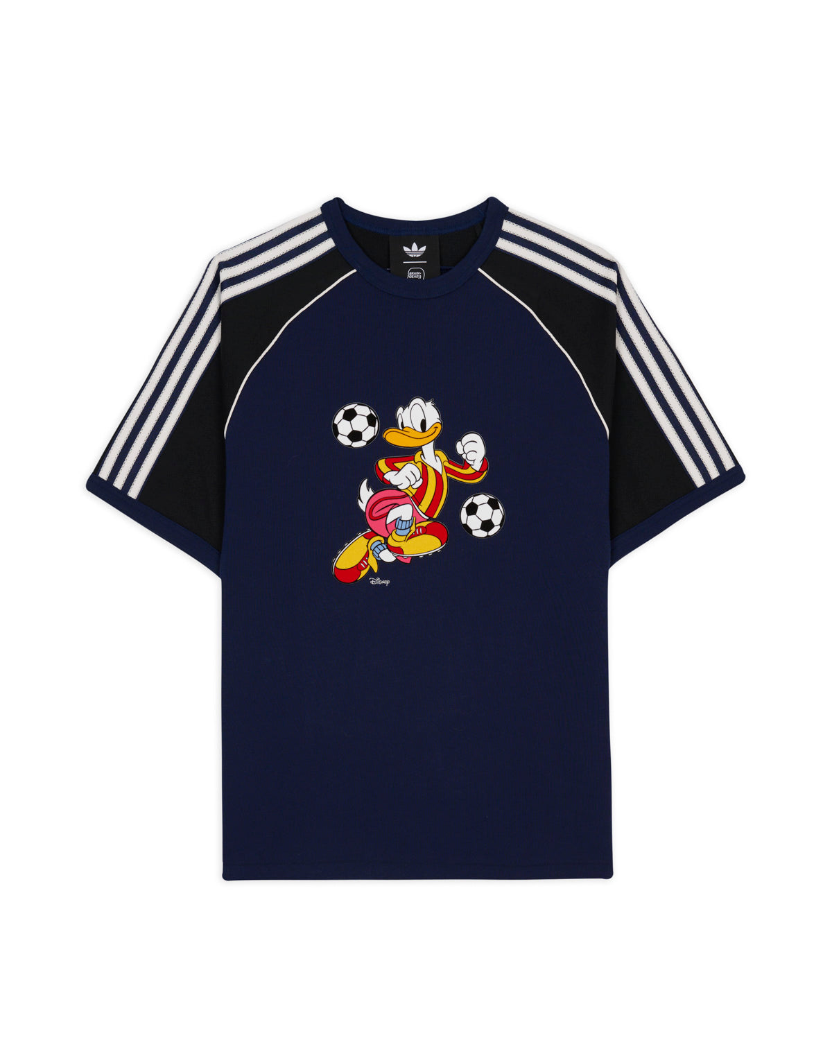 Brain Dead x Disney x Adidas Panelled Raglan Donald Duck T-shirt - Navy