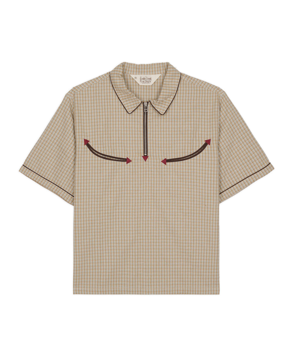 Check Western Shirt - Taupe