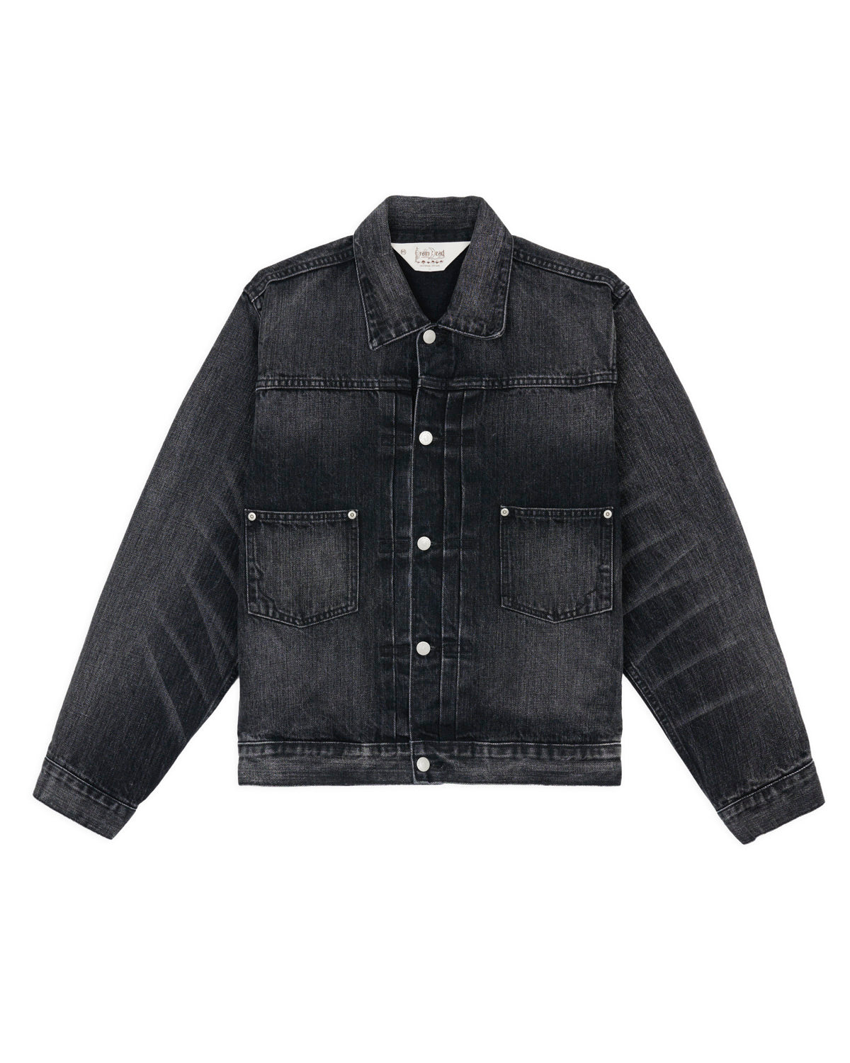 13.2oz Selvedge Denim Trucker Jacket - Washed Black
