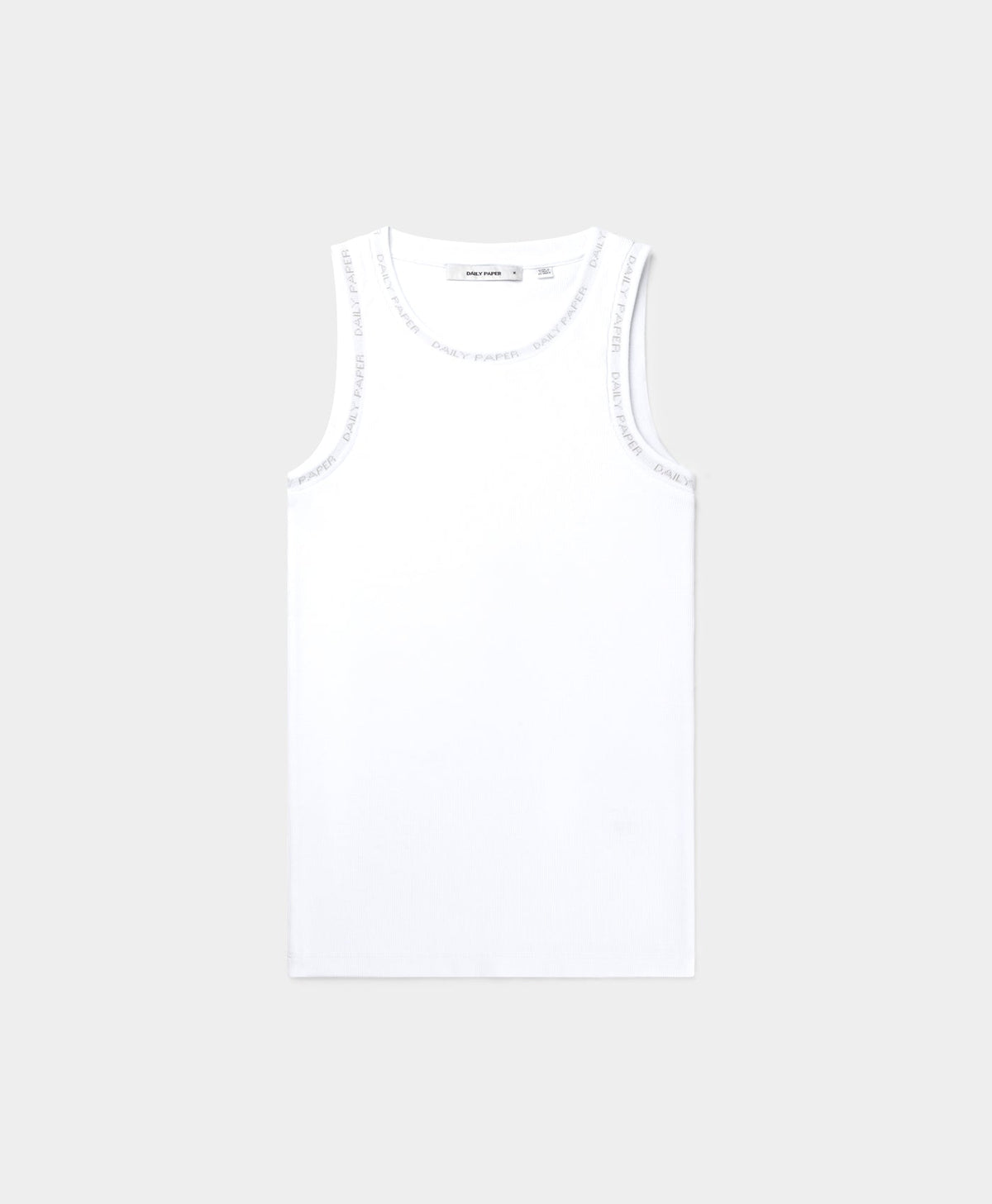 White Erib Tank Top
