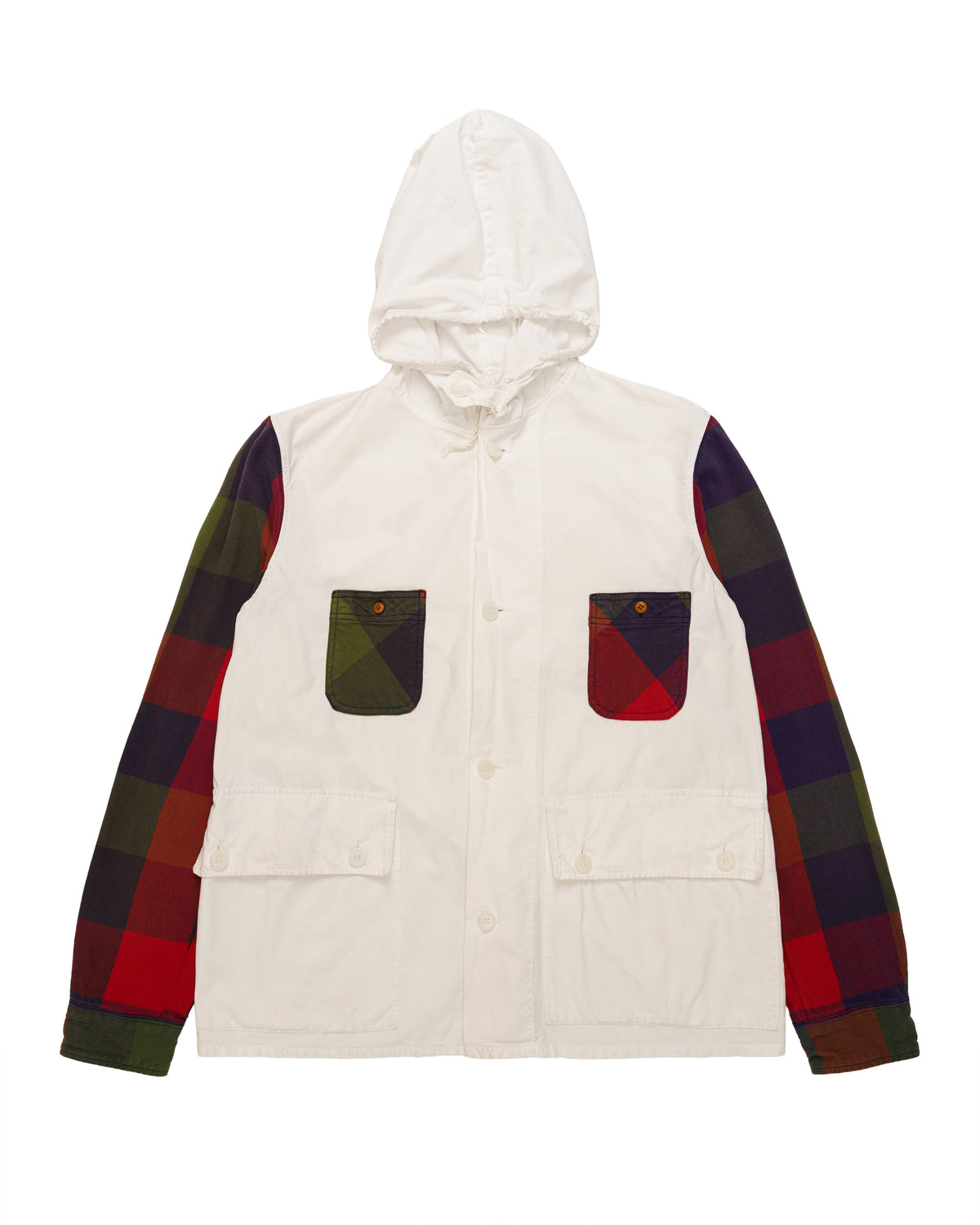 Military Checkered Shirt with a Hood