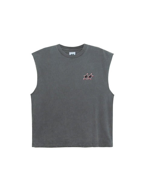 Twojeys Sleeveless Varsity Tee Ash
