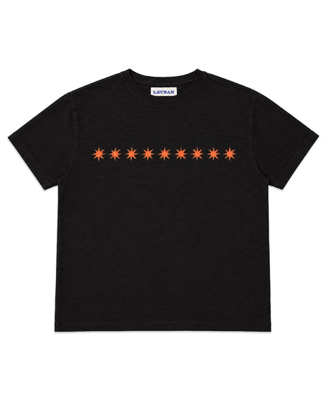 Narcissist Tee — Heavy Slub Cotton, Matching Front & Back Print (Black)