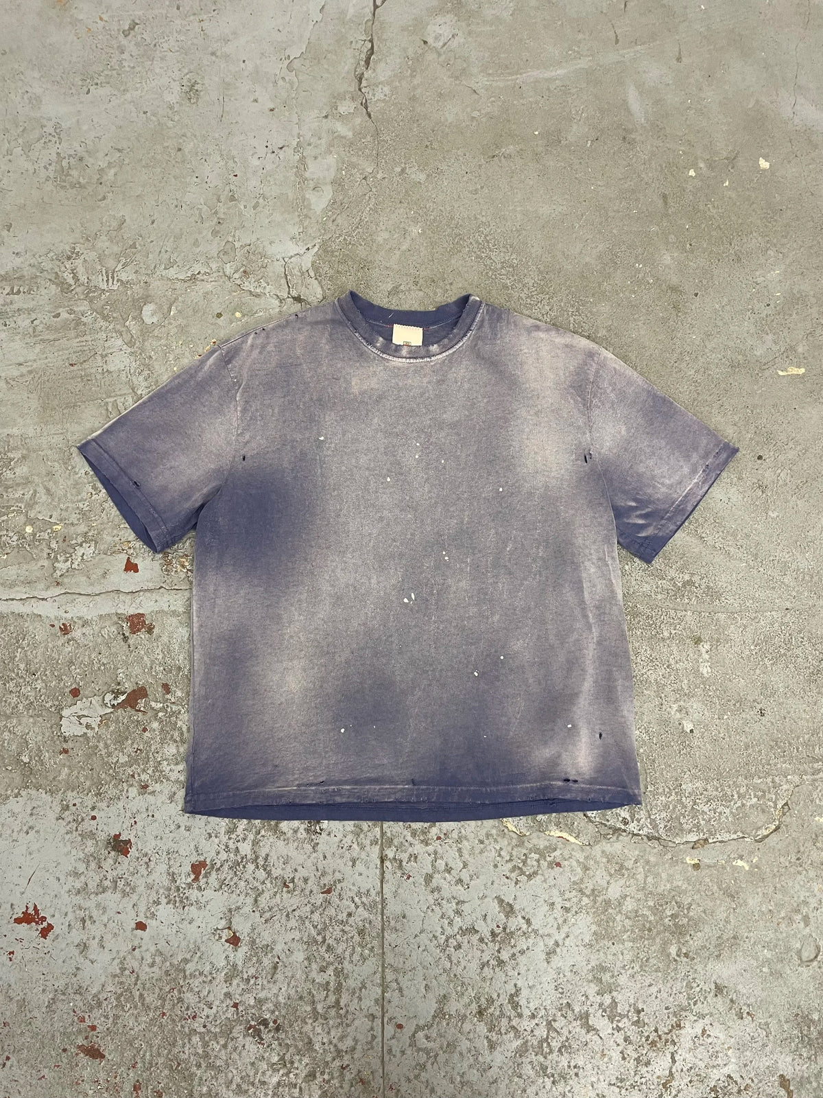 Oversized crop t-shirts aged indigo (single stitch)