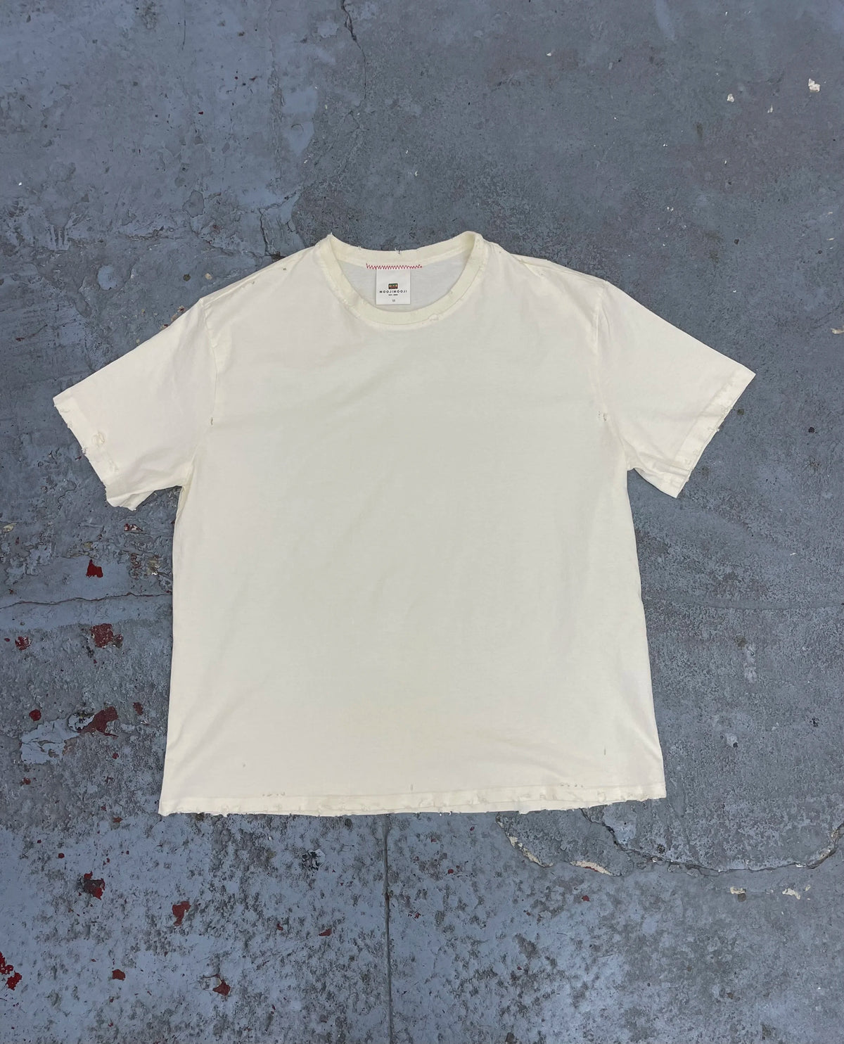 Oversized crop t-shirts vintage cream