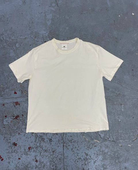 Oversized crop t-shirts vintage cream