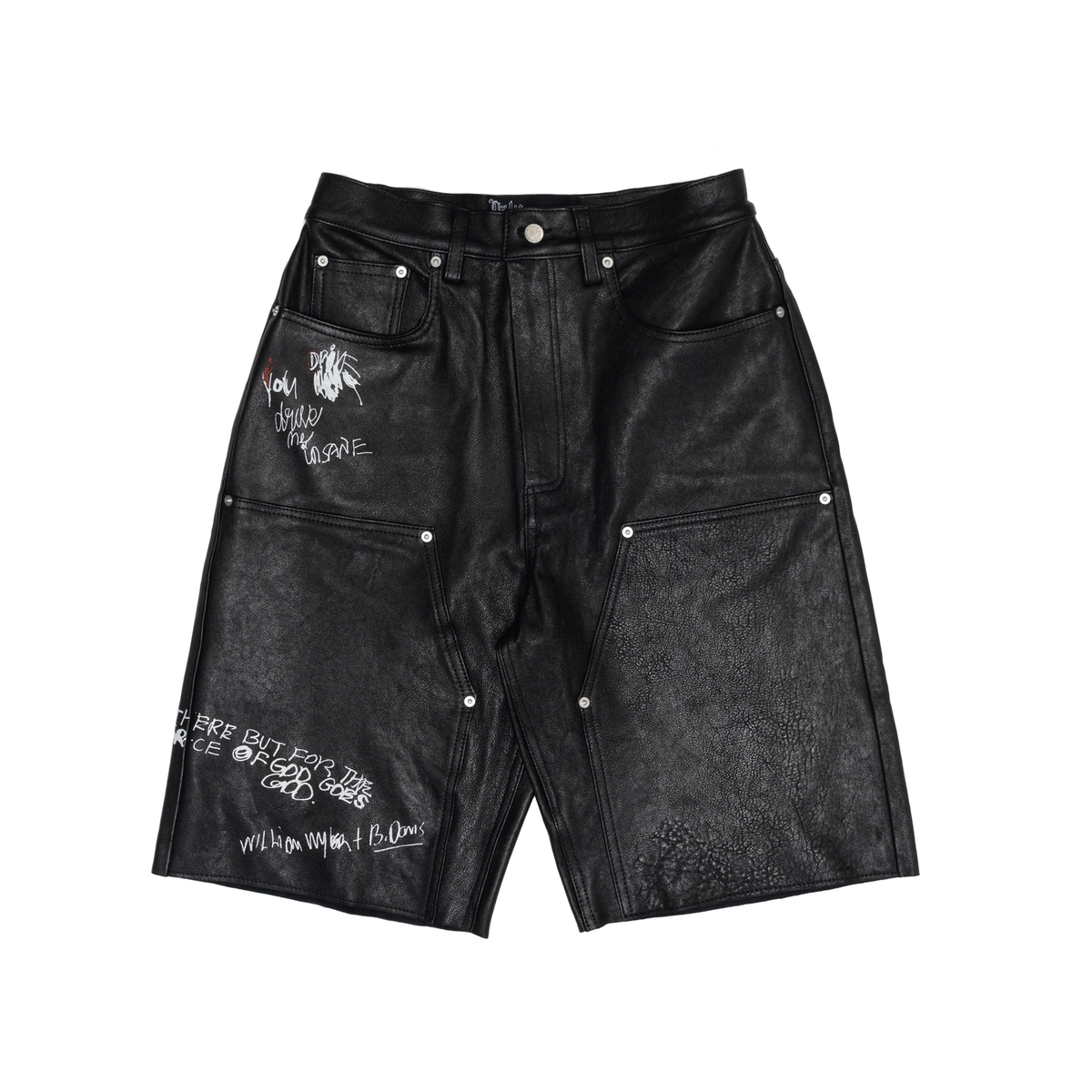 Holy mountain painted leather dbl knee short