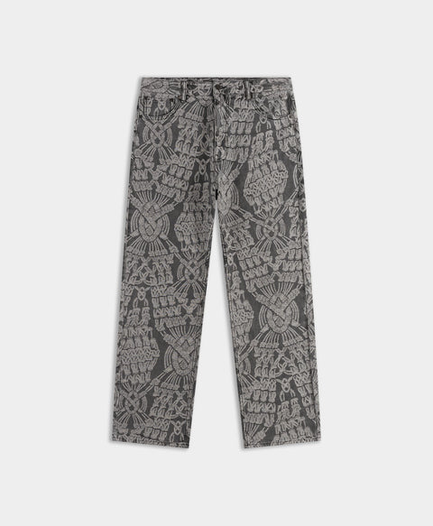 Grey Macrame Amba Jeans