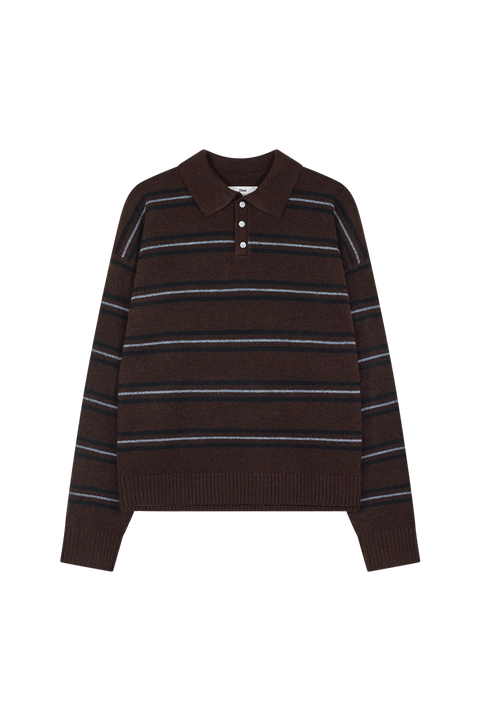Myles Polo Knit, Brown