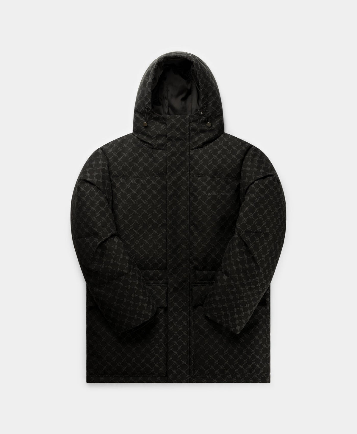 Black Oba Cotton Monogram Puffer