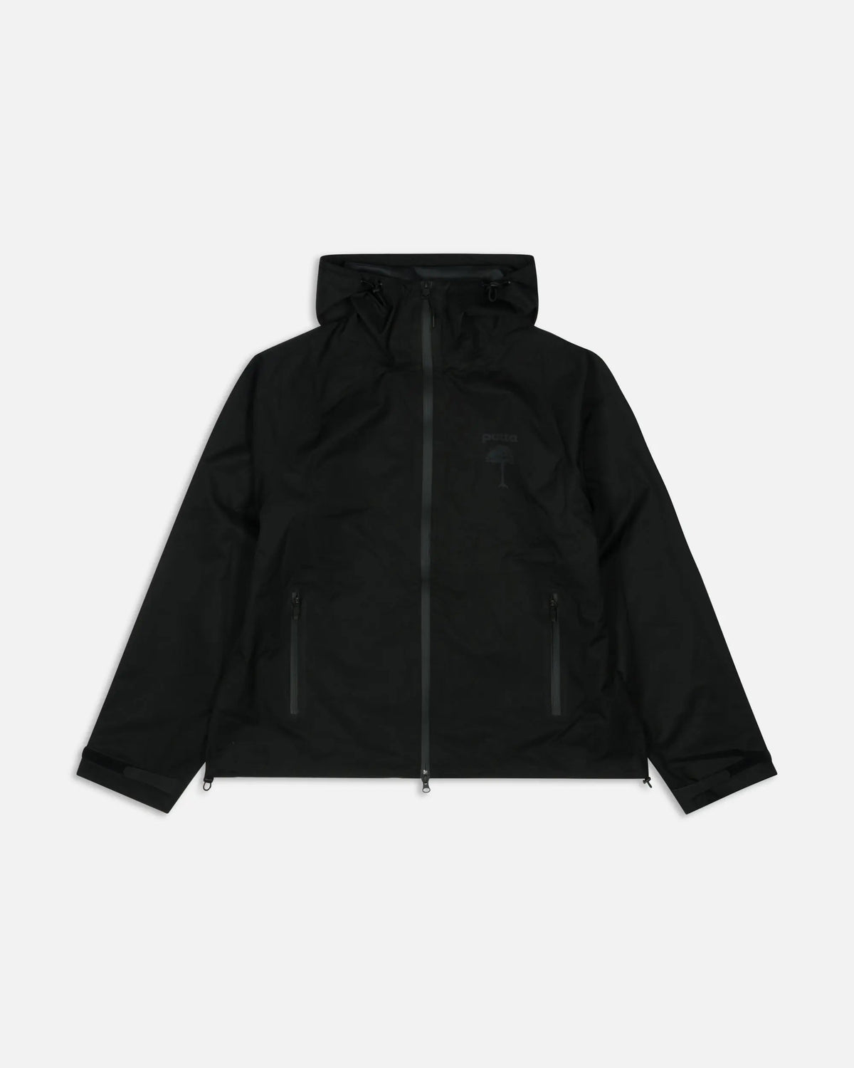 Patta 3M Reflective Waterproof Rain Jacket (Black)
