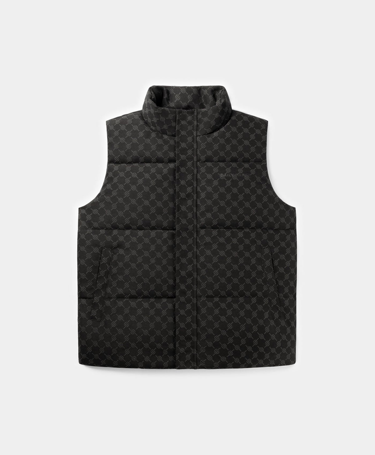 Black Pondo Cotton Monogram Bodywarmer