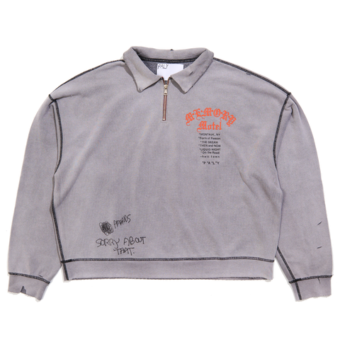 Sorry 'bout that 1/4 zip crewneck