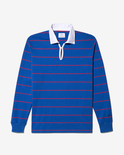 Striped Button Tab Rugby